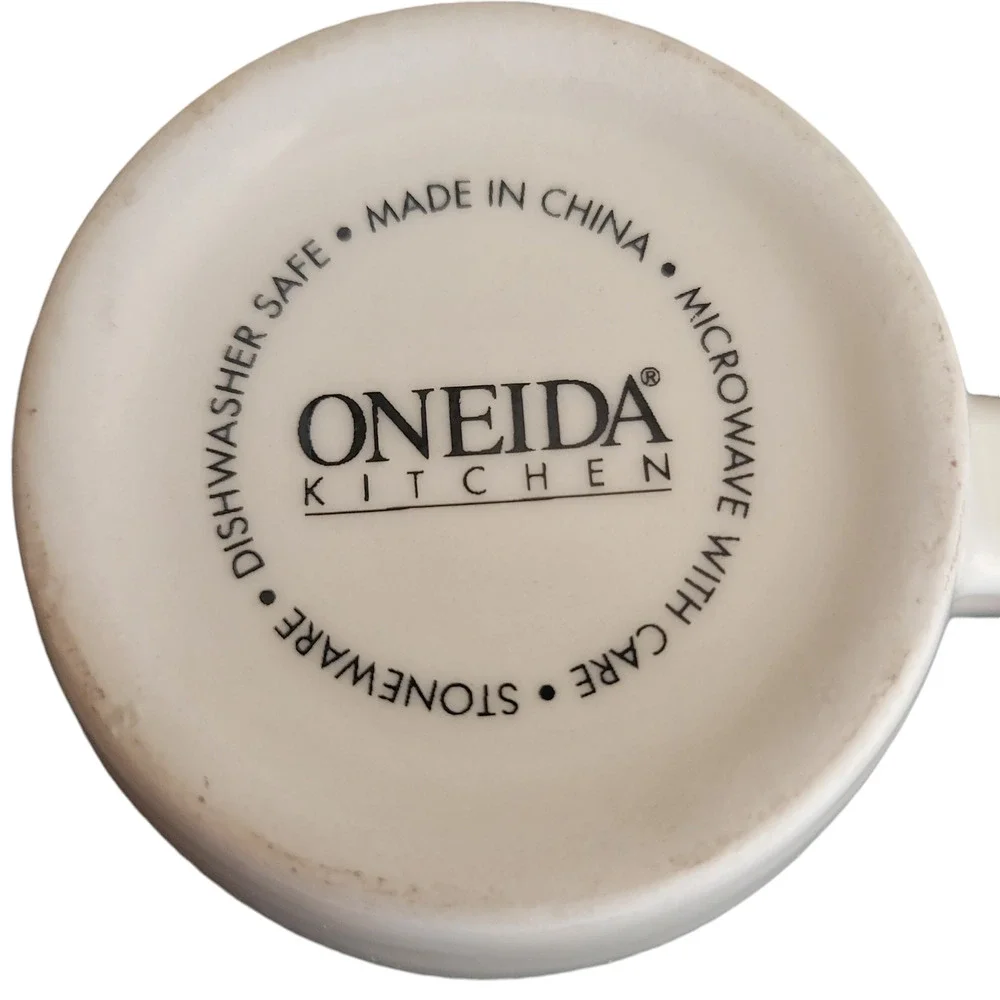 Vintage Oneida Christmas Palm Tree Cups Mugs Sand Dollars Starfish Set of 4 Rare